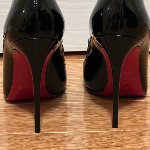 Christian Louboutin Black and Red Heels - Picture 1 of 8